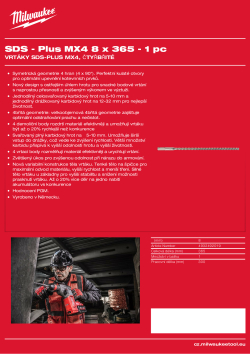MILWAUKEE SDS-Plus MX4 drill bits 4932492019 A4 PDF