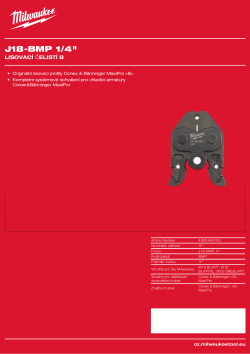 MILWAUKEE Press Jaw B Press 4932493163 A4 PDF
