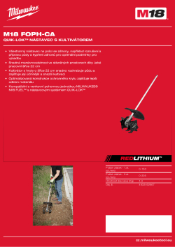 MILWAUKEE QUIK-LOK™ nástavec s kultivátorem 4932492667 A4 PDF