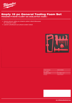 MILWAUKEE Prázdná pěnová vložka pro sadu nástrojů pro univerzální použití 15 ks 4932493686 A4 PDF