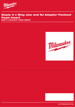 MILWAUKEE Empty Packout Foam Insert 4932498248 A4 PDF