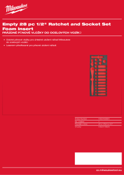 MILWAUKEE Prázdná pěnová vložka pro sadu ráčny a hlavic 1/2″ 28 ks 4932493664 A4 PDF