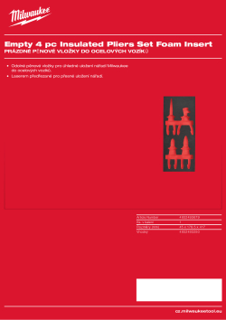 MILWAUKEE Prázdná pěnová vložka pro sadu izolovaných kleští 11 ks 4932493679 A4 PDF
