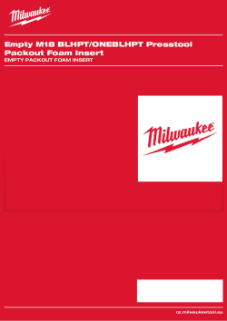 MILWAUKEE Empty Packout Foam Insert 4932498247 A4 PDF