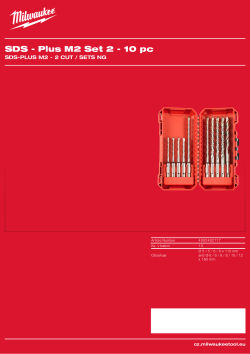 MILWAUKEE Sada vrtáků SDS-Plus M2 10 ks 4932492117 A4 PDF