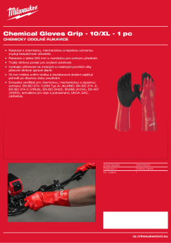 MILWAUKEE Chemicky odolné rukavice - 10/XL - 1 ks 4932493231 A4 PDF