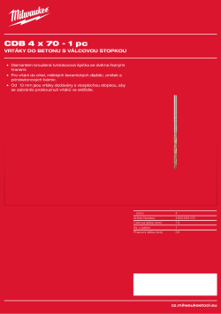 MILWAUKEE Concrete Drill Bits - Round Shank NG 4932480125 A4 PDF