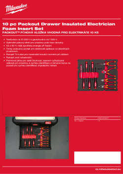 MILWAUKEE PACKOUT™ pěnová vložka vhodná pro elektrikáře 10 ks 4932493637 A4 PDF