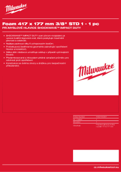 MILWAUKEE Náhradní pěna pro sadu průmyslových hlavic 3/8", rozměr 417x177 mm 4932493387 A4 PDF