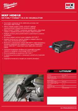 MILWAUKEE MX FUEL™ FORGE™ 12.0 Ah akumulátor 4932492128 A4 PDF