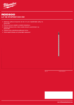 MILWAUKEE Lať se stupnicí 500 cm 4932493203 A4 PDF