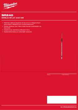MILWAUKEE Nivelační lať 240 cm 4932493202 A4 PDF