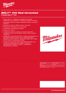 MILWAUKEE Přilba BOLT™ 100 červená neodvětrávaná 1 ks 4932479250 A4 PDF