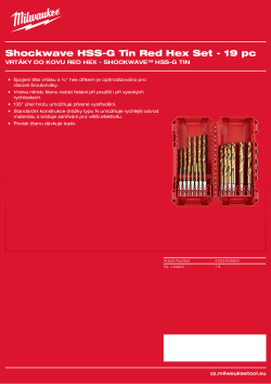 MILWAUKEE RED HEX - Shockwave HSS-TiN Drill Bits 4932493866 A4 PDF