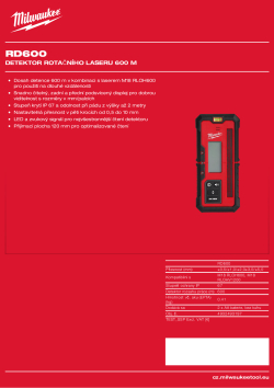 MILWAUKEE Detektor rotačního laseru 600 m 4932493197 A4 PDF