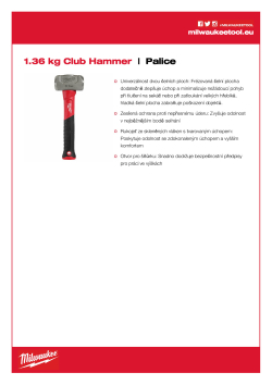 MILWAUKEE Sklolaminátová palice 1,36 kg 4932478255 A4 PDF