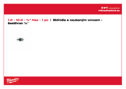 MILWAUKEE Ozubené sklíčidlo 1/4" HEX 1.0-10.0 4932314867 A4 PDF