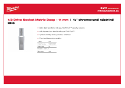 MILWAUKEE Prodloužený nástrčný klíč ½″ - 11 mm 4932480031 A4 PDF