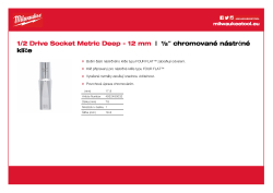 MILWAUKEE Prodloužený nástrčný klíč ½″ - 12 mm 4932480032 A4 PDF