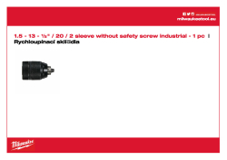 MILWAUKEE Keyless Chucks 2 sleeves 4932364265 A4 PDF