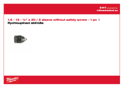 MILWAUKEE Keyless Chucks 2 sleeves 4932376531 A4 PDF