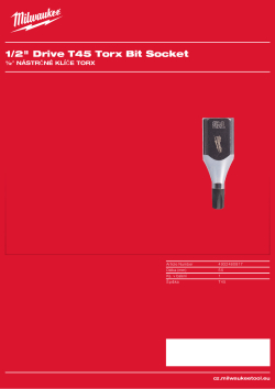 MILWAUKEE ½″ nástrčný klíč Torx T45 4932480817 A4 PDF