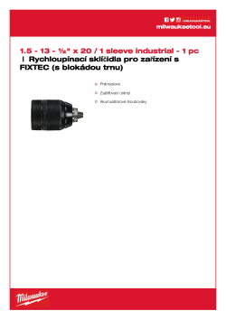 MILWAUKEE Keyless Chucks for FIXTEC machines 4932371913 A4 PDF