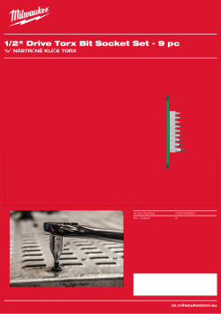 MILWAUKEE ½″ sada nástrčných klíčů Torx 10 ks 4932480822 A4 PDF
