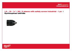 MILWAUKEE Keyless Chucks 2 sleeves 4932364267 A4 PDF