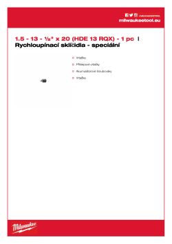 MILWAUKEE Keyless Chucks - Machine specific 42660755 A4 PDF