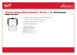 MILWAUKEE Nástrčný klíč ½″ - 23 mm 4932480021 A4 PDF