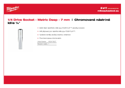 MILWAUKEE Nástrčný klíč ¼″ - 7 mm prodloužený 4932478327 A4 PDF