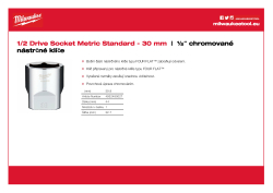 MILWAUKEE Nástrčný klíč ½″ - 30 mm 4932480027 A4 PDF