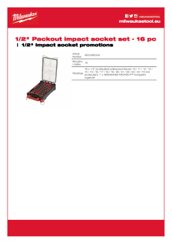 MILWAUKEE ½″ PACKOUT™ SHOCKWAVE™ IMPACT DUTY sada průmyslových hlavic 16 ks 4932480943 A4 PDF