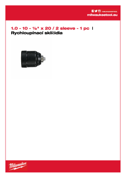 MILWAUKEE Keyless Chucks 2 sleeves 4932364382 A4 PDF