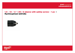 MILWAUKEE Keyless Chucks 2 sleeves 4932376533 A4 PDF