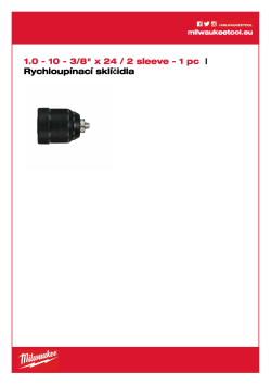 MILWAUKEE Keyless Chucks 2 sleeves 4932349457 A4 PDF