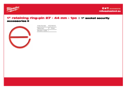 MILWAUKEE Pojistné kroužky s kolíkem pro průmyslové hlavice  SHOCKWAVE™ IMPACT DUTY 1″ 27 - 44 mm 4932480451 A4 PDF