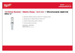 MILWAUKEE Nástrčný klíč ¼″ - 5,5 mm prodloužený 4932478325 A4 PDF