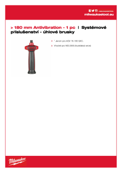 MILWAUKEE Antivibrační boční rukojeť 4932399992 A4 PDF