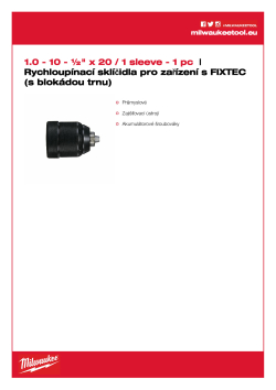 MILWAUKEE Keyless Chucks for FIXTEC machines 4932372443 A4 PDF