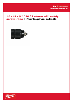 MILWAUKEE Keyless Chucks 2 sleeves 4932376533 A4 PDF