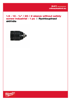 MILWAUKEE Keyless Chucks 2 sleeves 4932364265 A4 PDF