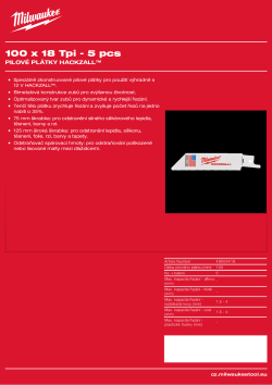 MILWAUKEE HACKZALL Blades 49005418 A4 PDF