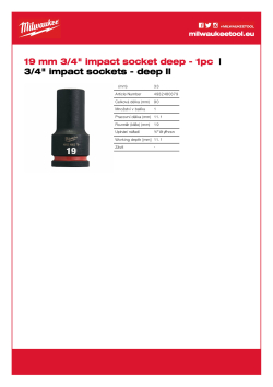 MILWAUKEE SHOCKWAVE™ IMPACT DUTY IMPACT SOCKETS 4932480379 A4 PDF