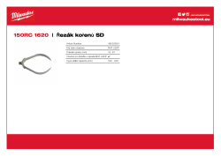 MILWAUKEE 150 mm řezák kořenů ke spirálám 16 mm a 20 mm 48532834 A4 PDF