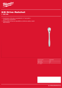 MILWAUKEE ⅜″ ráčna 48229038 A4 PDF