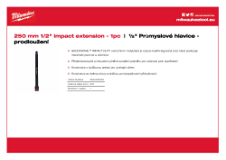MILWAUKEE ½" prodloužení - 250 mm 4932480353 A4 PDF