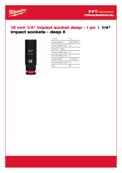 MILWAUKEE SHOCKWAVE™ IMPACT DUTY IMPACT SOCKETS 4932480261 A4 PDF