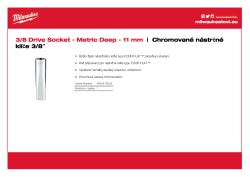 MILWAUKEE Nástrčný klíč  ⅜″ metrický 11 mm prodloužený 4932478355 A4 PDF